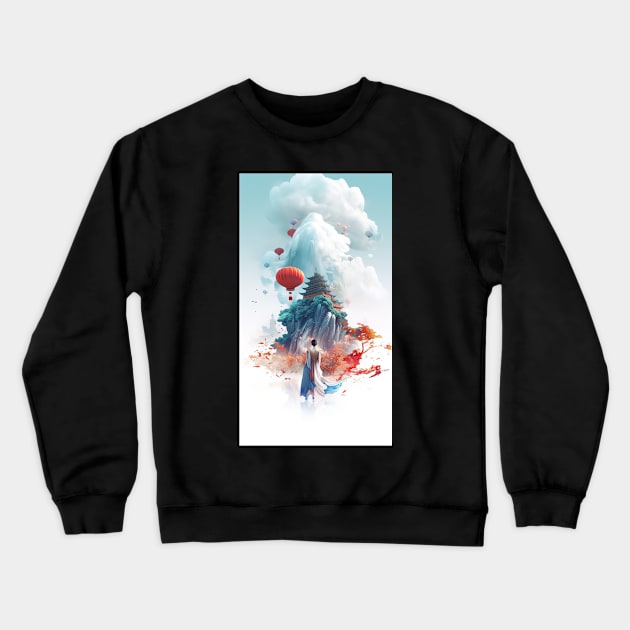Chinese Fantasy Crewneck Sweatshirt by TooplesArt